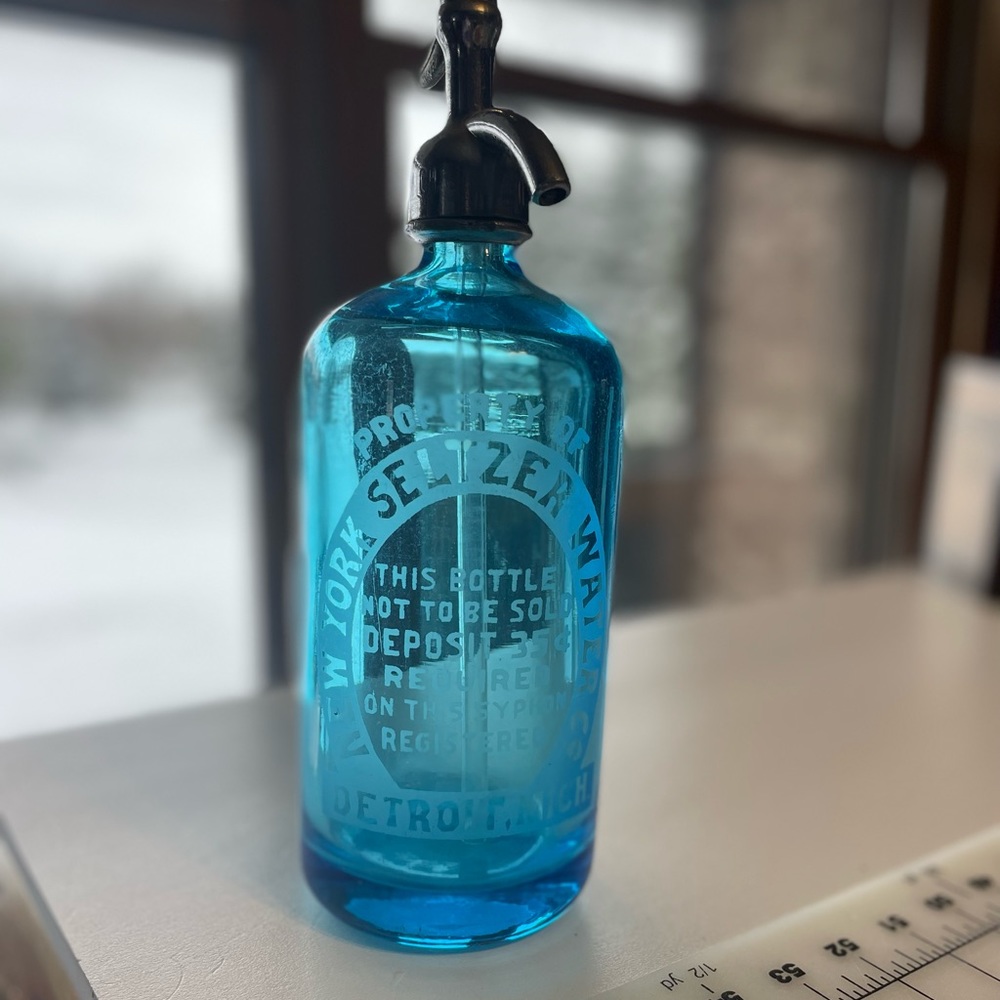 Vintage Glass Seltzer Bottle